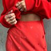Women's Swallow Romance Maxi Dorris Skirt in Red, Size 8 by Never Fully Dressed - Image 4