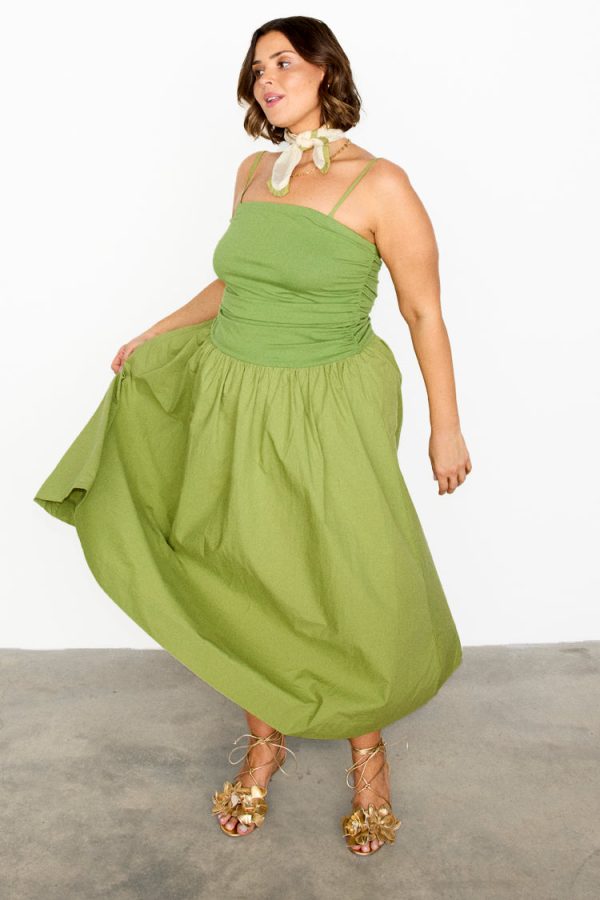 Women's Olive Lola Mid-axi Dress in Green, Size 16, 100% Cotton by Never Fully Dressed - Image 7