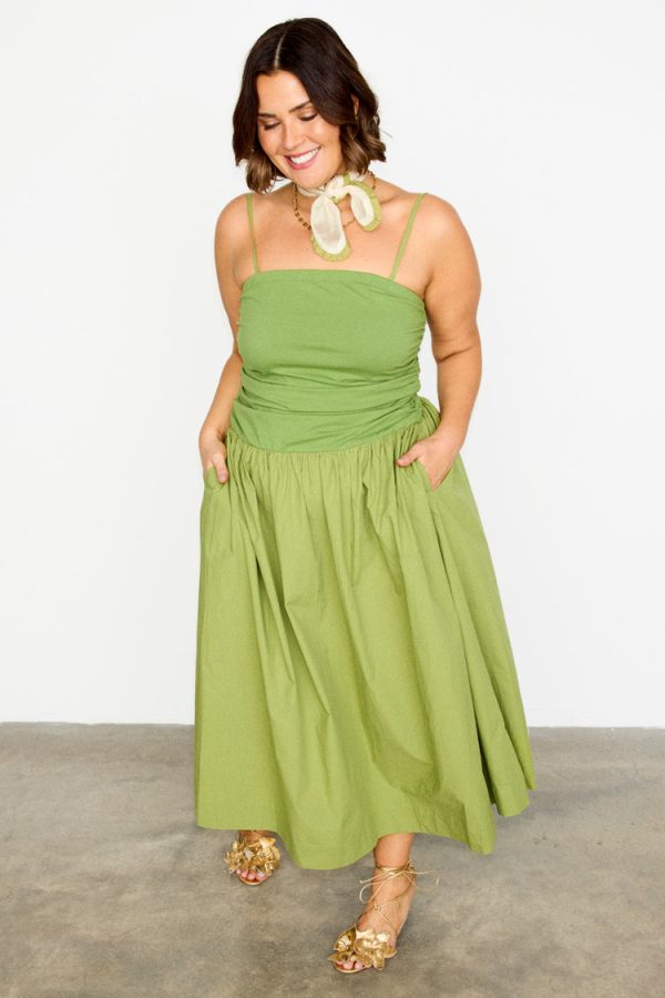 Women's Olive Lola Mid-axi Dress in Green, Size 16, 100% Cotton by Never Fully Dressed - Image 5