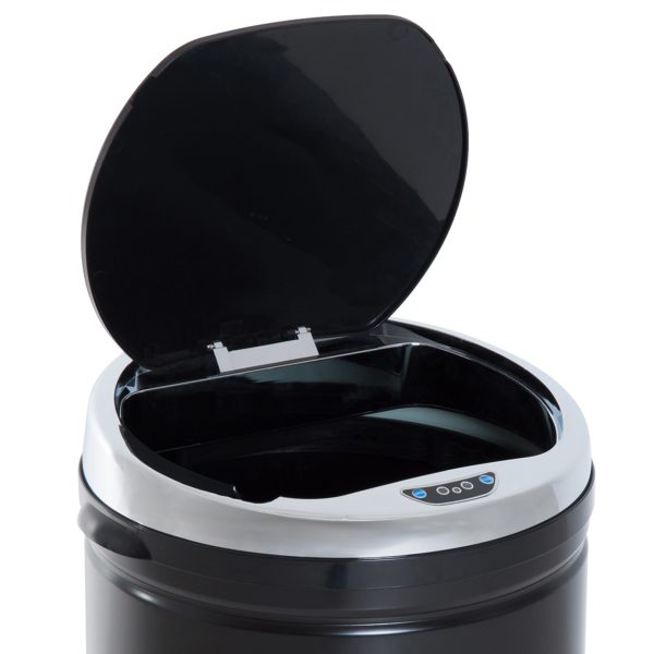 HOMCOM 50L Stainless Steel Sensor Trash Can W/ Bucket-Black - Image 9