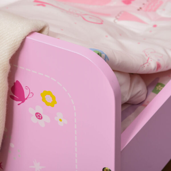 HOMCOM MDF Kids Castle Design Kids Single Bed Pink   Aosom UK - Image 9