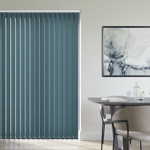 Crown Teal Gold Vertical Blind