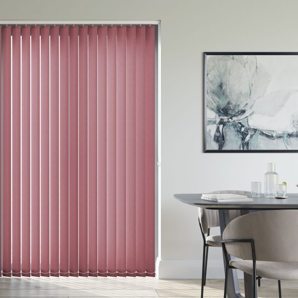 Burst Blushed Plum Vertical Blind