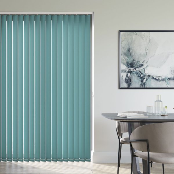 Burst Muted Teal Vertical Blind