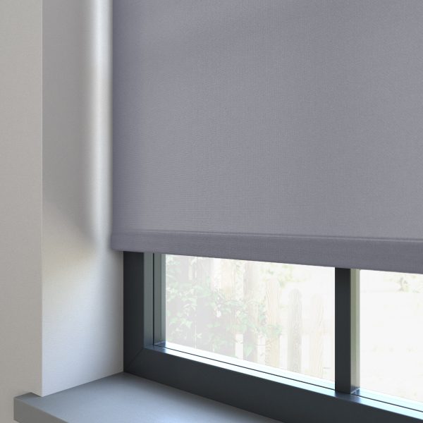 Burst Stormy Grey - Electric Roller Blind