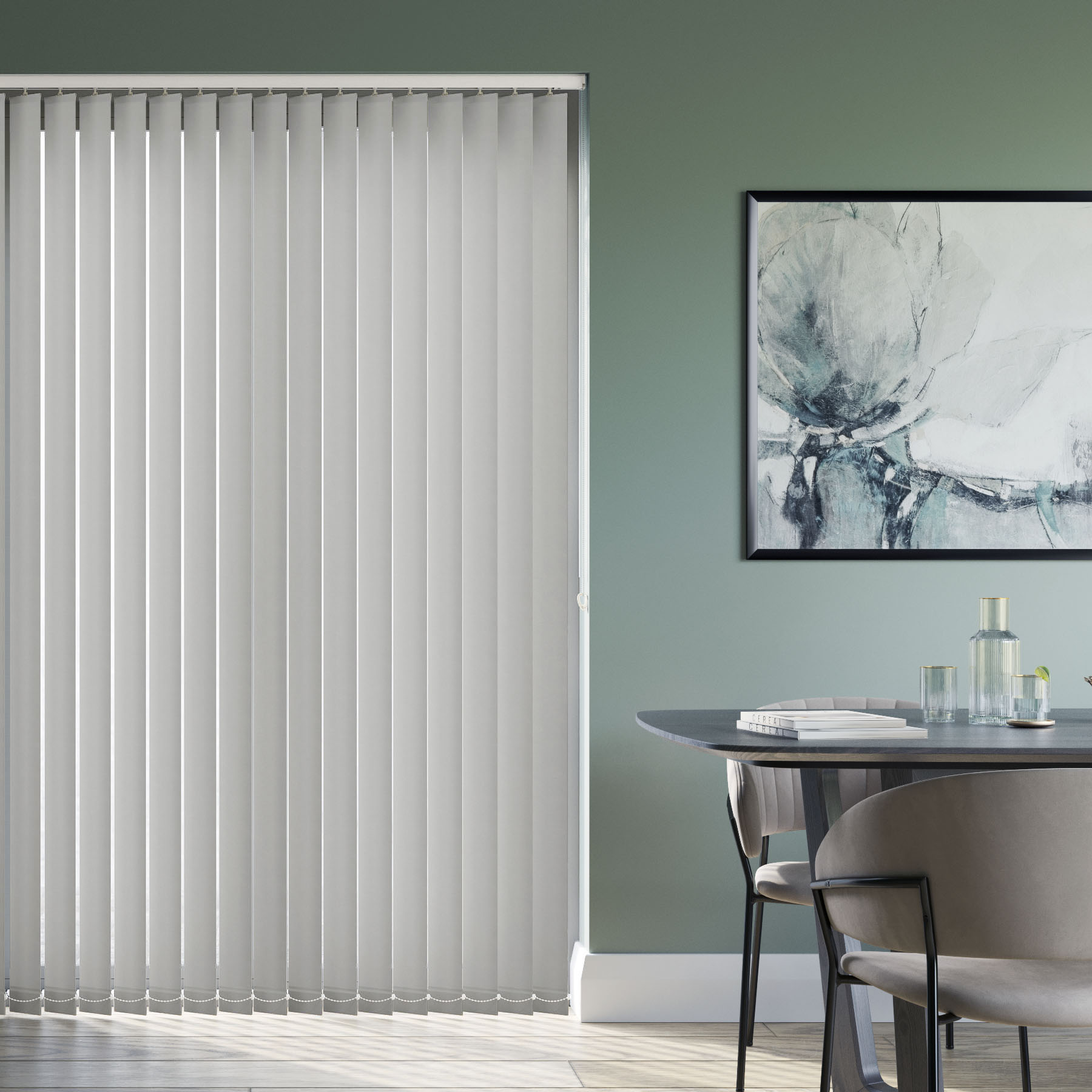 Burst Grey mist Vertical Blind