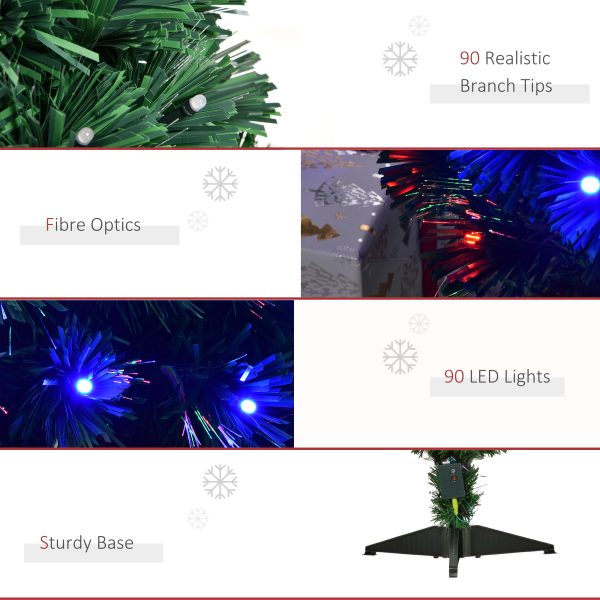 HOMCOM 3ft 90cm Fiber Optic Xmas Tree Artificial Christmas Tree   Aosom UK - Image 7