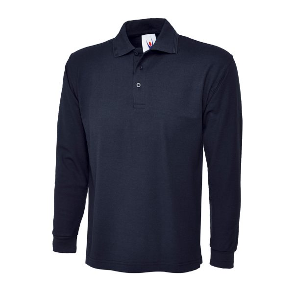 Uneek UC113 Long Sleeve Polo Shirt - Image 2