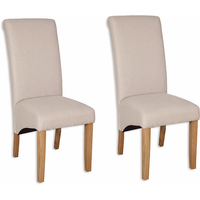 Natural Fabric Dining Chair (Sold in Pairs)