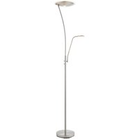 Alassio 2 Light Floor Lamp - Satin Chrome