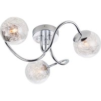 Auria 3 Light Semi Flush Ceiling Light- Chrome