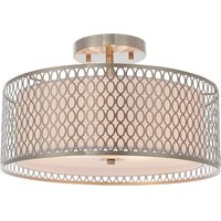 Cordero 3 Light Semi Flush Ceiling Light - Satin Nickel