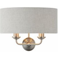 Highclere 2 Light Wall Light - Natural