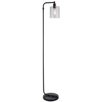 Toledo 1 Light Floor Lamp - Black