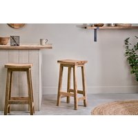 nkuku Ambi Wooden Dining Stool | Seating | Natural | Tall