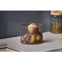 nkuku Inkollu Basket Bowl | Kitchen Storage & Utility | Aged Brass | Medium