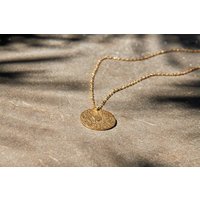 nkuku Karnataka Disc Pendant Necklace | Gifting | Gold