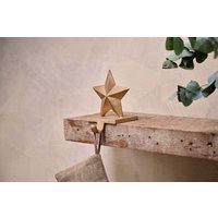 nkuku Kotta Stocking Star Holder | Christmas Decorations | Antique Brass