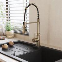 Single Handle Kitchen Faucet with Spring Spout