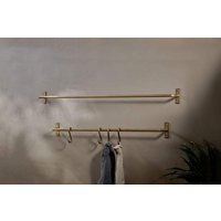 nkuku Laila Iron Hanging Rail | Storage | Brass | Small