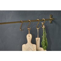 nkuku Laila Iron S-Hooks Set Of 4 | Storage | Brass