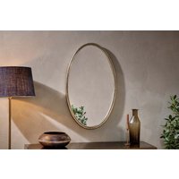 nkuku Almora Oval Mirror | Mirrors | Antique Brass