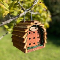 Wooden Hanging Ladybird House Garden Bug Habitat