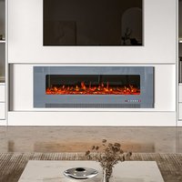 50/60 inch Electric Fireplace 5000 BTU Wall Mounted Fireplaces Heater