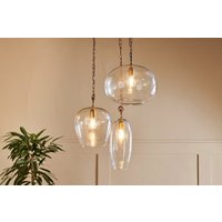 nkuku Otoro Statement Recycled Glass Cluster Pendant | Lights | Clear