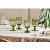 nkuku Fali Wine Glass Set Of 4 | Glassware | Olive