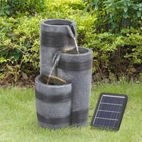 Outdoor Decor Solar-Powered Water Fountain Decor with LED Light