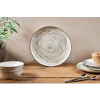 nkuku Dhanuk Ceramic Dinner Plate | Tableware | Cream