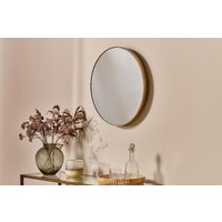 nkuku Olena Round Mirror | Mirrors | Antique Brass | Small