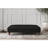 nkuku Deni Dining Footstool | Make To Order | Large | Brera Linen Charcoal