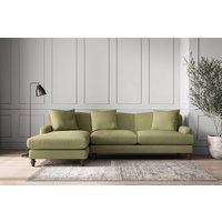 nkuku Deni Left Hand Chaise Sofa | Make To Order | Large | Brera Linen Sage