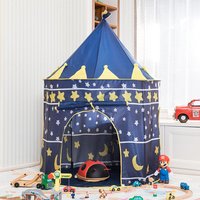 Star and Moon Round Kids Playhouse Home Toy