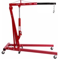 Portable Hydraulic Engine Crane 2 Ton 4400lb Folding Hoist with Hooks