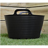 15L Black Flexi Plastic Tub / Bucket for Household and Garden