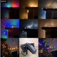 Premier Battery Operated Multi Function Outdoor LED Timer Christmas Tree Lights