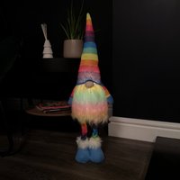 60cm Premier Battery Operated Lit Standing Christmas Rainbow Gonk