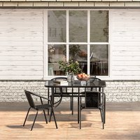 Garden Dining Set with 1 Rectangular Table and 4/6 Chairs