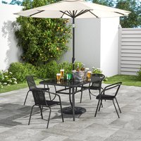 Garden Dining Set with 1 Rectangular Table and 4/6 Chairs