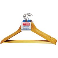 40 Pack Adult Wooden Coat Hangers with Notch & Bar