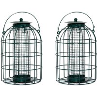 Pack of 2 Wild Bird Hanging Nut Feeder with Squirrel Guard