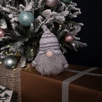 22cm Grey Plush Indoor Christmas Gonk Decoration