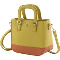 Galway Crystal Fashion Two Tone Shoulder Bag - Lime/Tan