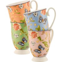 Aynsley Cottage Garden Footed Mugs Set of 4