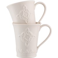 Belleek Classic Trinity Knot Mug Set of 2