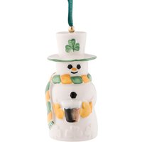 Belleek Classic Paddy Snowman Bell Ornament