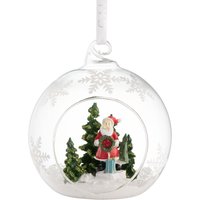 Galway Crystal Santa & Tree Hanging Bauble Ornament